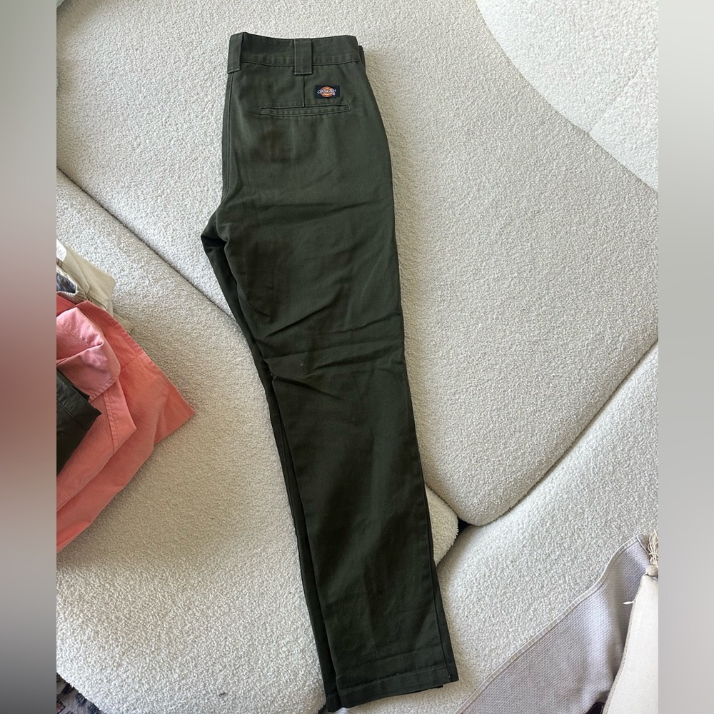 Dickies Green Chinos Durable Cotton Blend